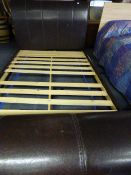 Leather Slay Style Bed