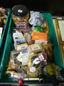 *Basket containing Assorted Nuts - Dried Snacks - Curry Mix - Ciders etc