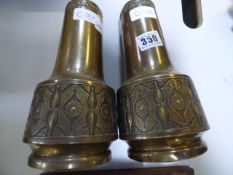 Pair of Brass Vases