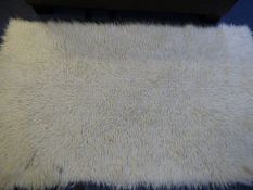 Cream Shag Pile Rug