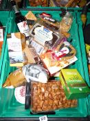 *Basket containing Assorted Nuts - Dried Snacks - Curry Mix - Ciders etc