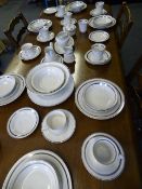 White & Silver Dinner Service