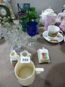 4 Wade Ashtrays - Goss Coloured Glass Etc