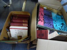 2 Boxes containing Assorted Hard Back Books etc