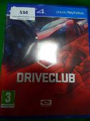 *PS4 GAME DRIVE CLUB CERTIFICATE 3