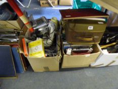 4 Boxes containing Assorted Bric-a-Brac including Collectables - Hand Tools etc