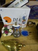 Assorted Decorative Ware including Brass Duck - Glass Ware - Photo Frames etc