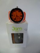 Jam Time Wrist Watch with Orange Face and Strap with Black Bezel