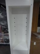 White Open Fronted Shelving Unit with Storage