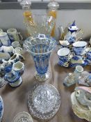 Cut Glassware including Butter Dish - Vases etc