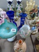 Pair of Continental Figures - Glass Vases - Specien Vases etc