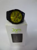 Jam Time Wrist Watch with Black Strap - Bezel and Face