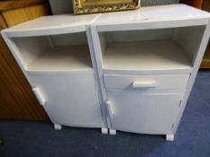 Pair of White Bedside Cabinets