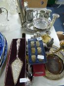 Quantity of Assorted Silver Plate Ware including Cake Slice - Sugar Sifter etc