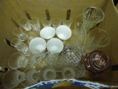 Box of Assorted Glassware