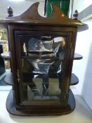 Wall Mounted Display Cabinet with Glazed Doors