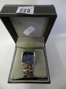 Gents Fashion Watch with Chrome Strap