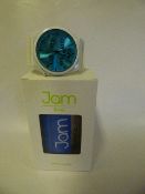 Jam Time Wrist Watch with White Strap and Blue Face