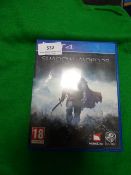 *PS4 GAME SHADOW OF MORDOR CERTIFICATE 18