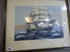 Framed Print of a Tall Ship