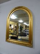 Gilt Framed Arch Top Mirror