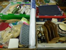 4 Boxes of Bric-a-Brac including Toys - Trophies etc