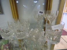 6 Cut Glass Tumblers - Wine Glasses etc