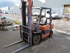 *Toyota 2.5 Tonne Diesel Forklift Truck with 2 Stage Mast and Solid Tyres - 14984 Hours, Tested