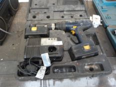 *Performance Power Cordless Drill with Spare Battery & Charger in Carry Case