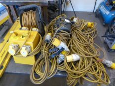 *Assorted 110v Extension Leads - Splitter Units etc