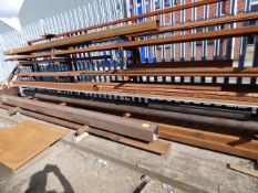 *Steel Storage Rack containing Stock of Assorted Steel including Box Section Tube - Angle and