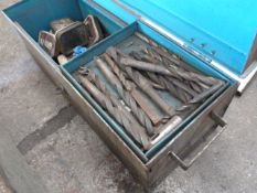 *Engineers Tool Box containing Morse Taper - Drill Bits etc