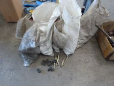 *4 Bags containing Assorted Wrought Iron Components - Roll Bolts - 1 & 2