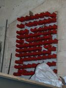 *Wall Mounted Lin Bin Storage Rack containing Assorted Ironmongery Fixings etc