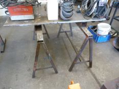 *Pair of Engineers Trestles and Steel Plate