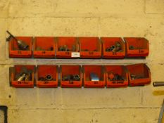 *Wall Mounted Lin Bin Containing Assorted Rotabroach Bits - Drill Bits - Etc