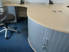 *Light Ash and Silver Office Suite Comprising of Stand Alone 3 Drawer Unit, L Shaped Desk and Corner