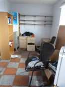 *Contents of Office Including Open Shelves, Steel Drawer Units, Safety Harnesses etc