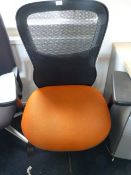 *Executive Swivel Chair - Orange with Mesh Back