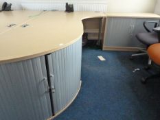 *Light Ash and Silver Office Suite Comprising of Stand Alone 3 Drawer Unit, L Shaped Desk and Corner
