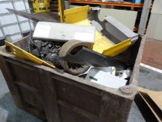 *Box Containing Assorted Metal Including Honda Motorcycle Engine, Forks etc