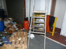 *Pair of Aluminium Steps, Assorted Forklift wheels etc