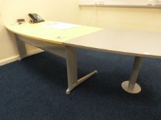 *Contemporary Light Ash and Silver Reception Desk