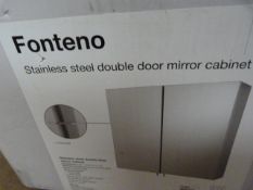 *Fonteno Stainless Steel Mirrored Cabinet