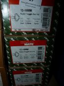 *3 Boxes containing 12 - 16mm Mason Mate Nylon Toggle Anchors