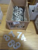 *Box of Assorted Aluminium House Numbers