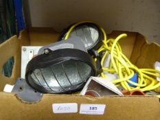Box Containing Halogen Work Lamps 110V 240 440 Plug Sockets Starter Boxes etc