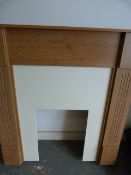 *Light Oak & Cream Fire Surround with Hearth