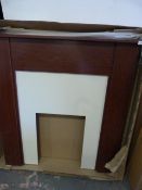 *Mahogany & Cream Fire Surround with Hearth