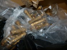 *Box containing Assorted Brass Ball Cock Valves - Isolators etc